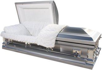 Brushed Natural Silver Casket