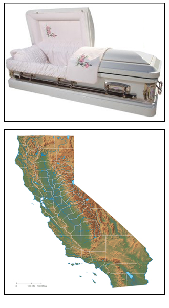 Winchester California Casket Delivery